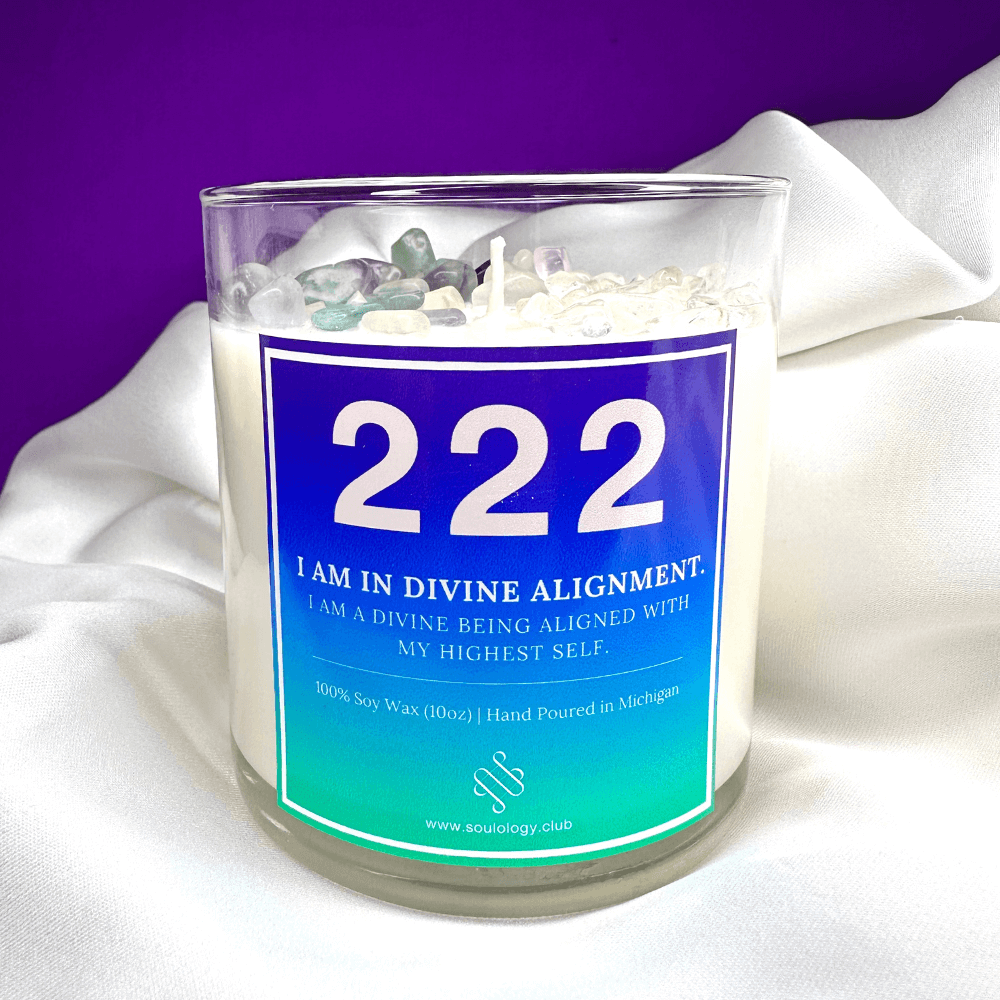 222 Angel Number Affirmation Candle