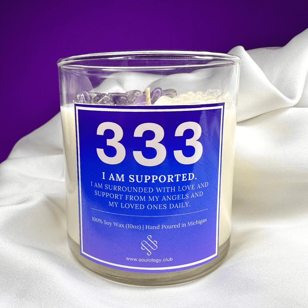 333 Angel Number Affirmation Candle