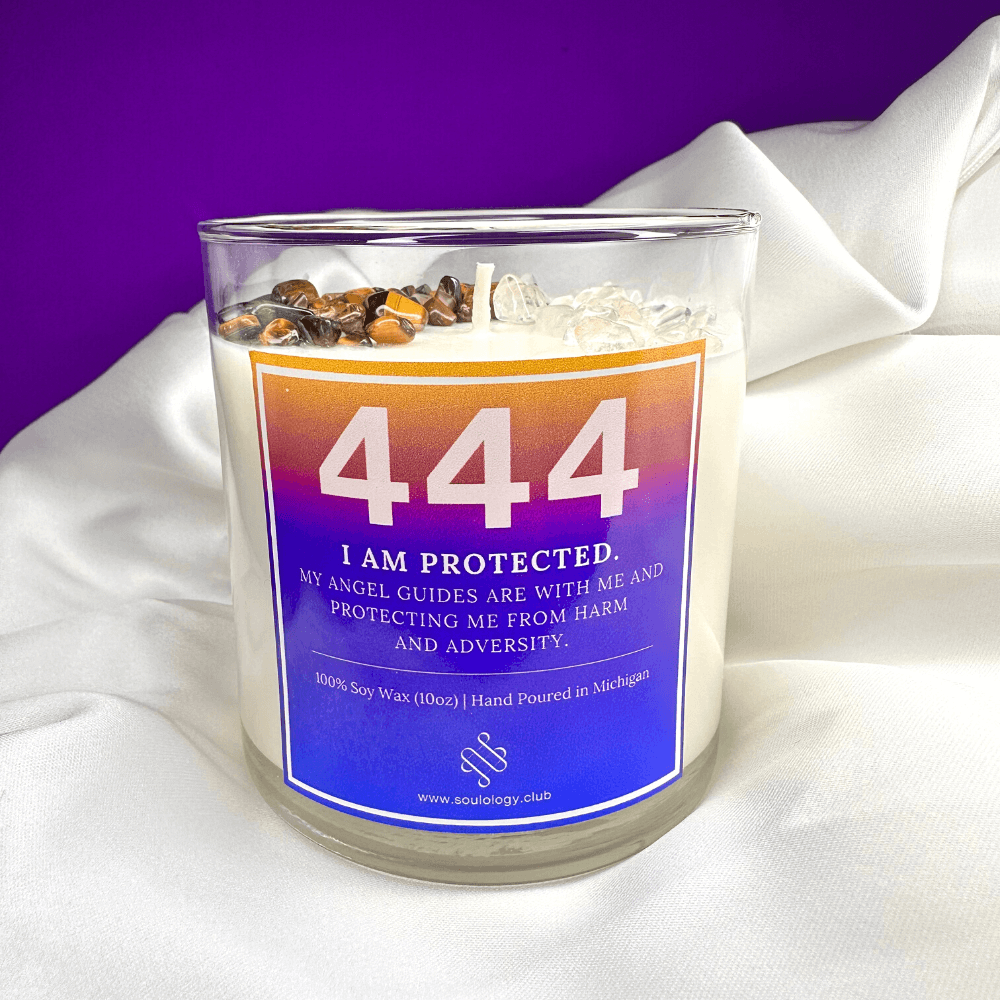 444 Angel Number Affirmation Candle
