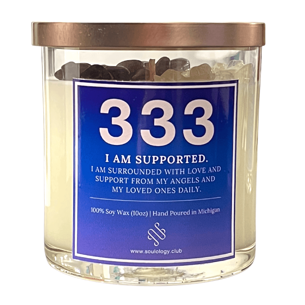 333 Angel Number Affirmation Candle