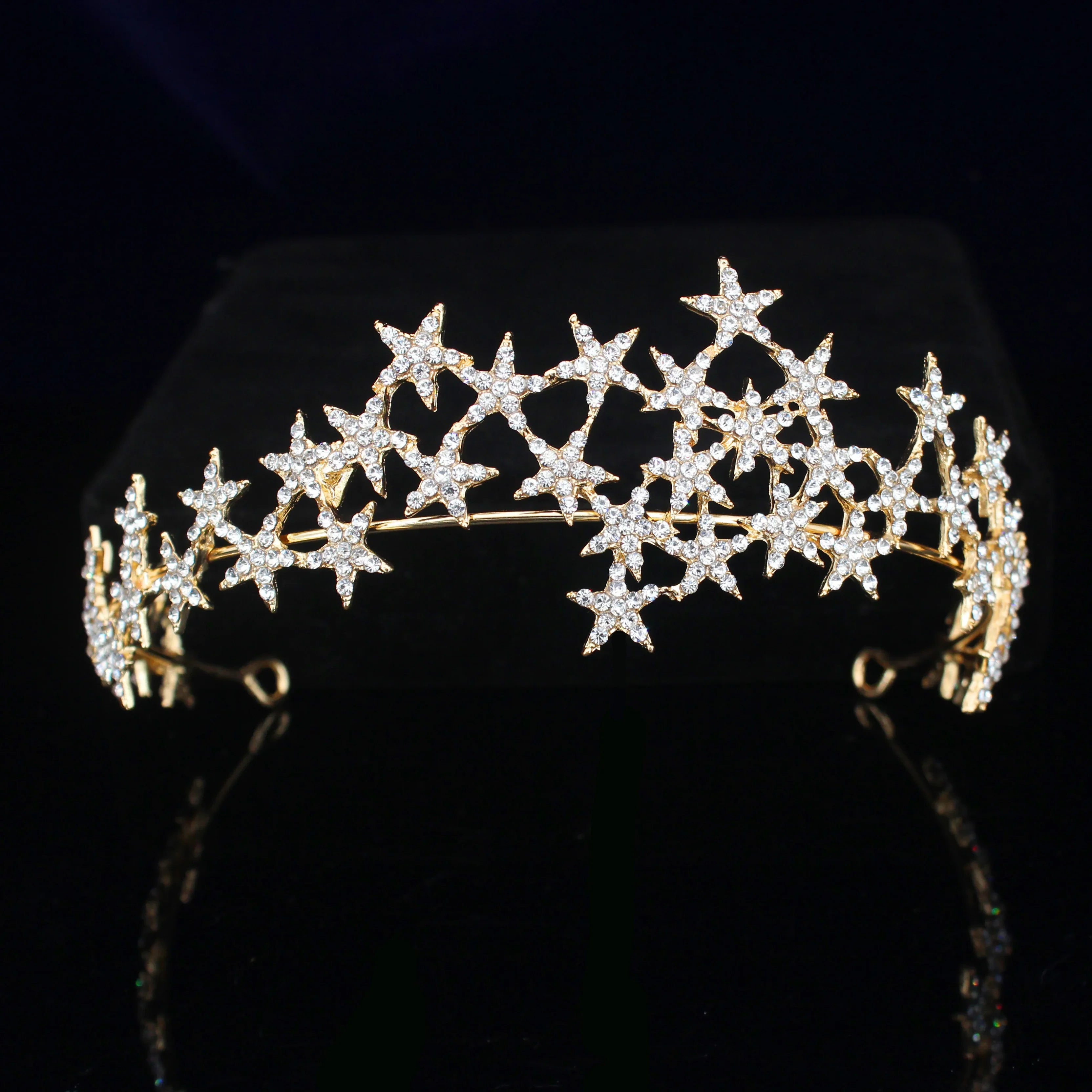 Crystal Star Tiara Crown Headband Hairpiece