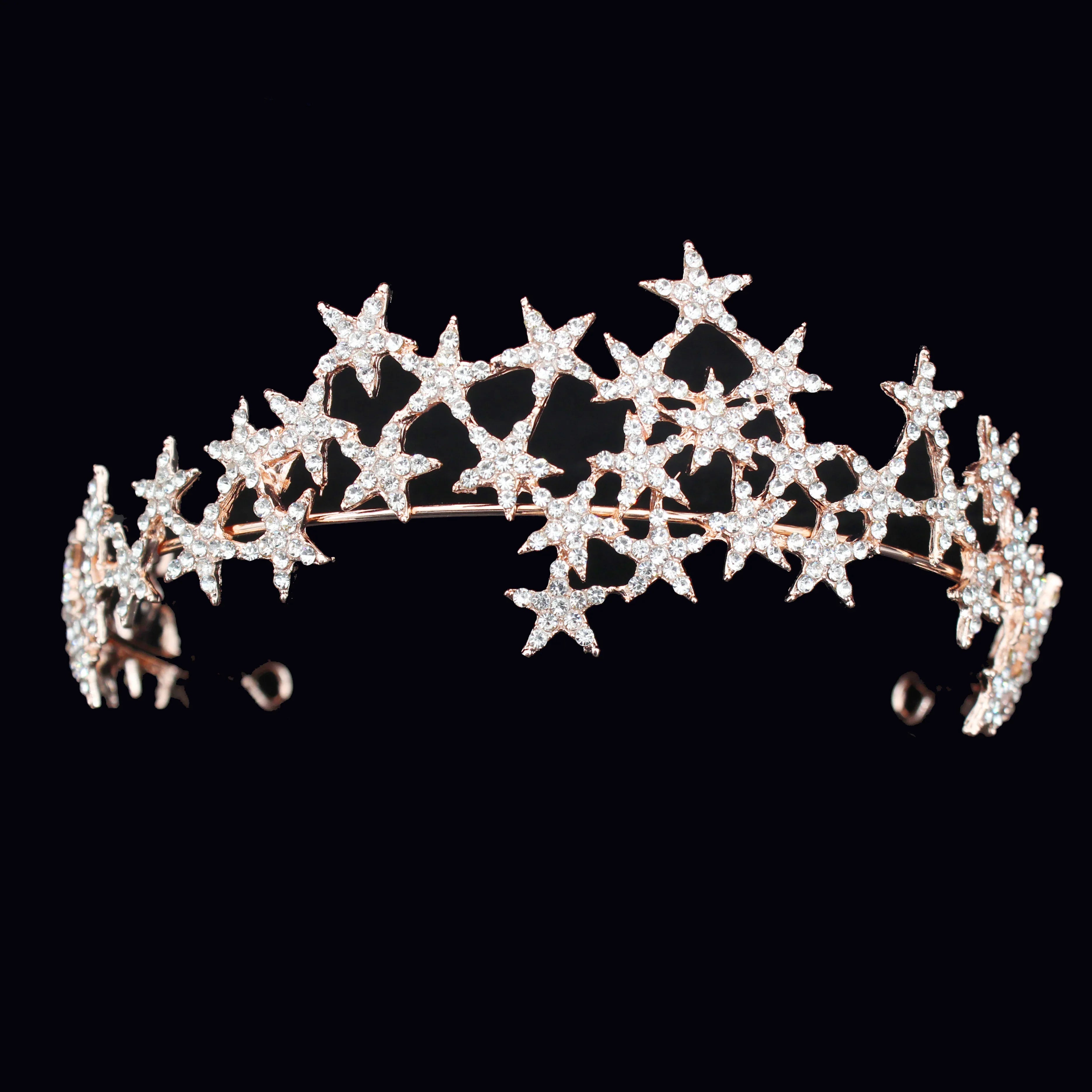 Crystal Star Tiara Crown Headband Hairpiece