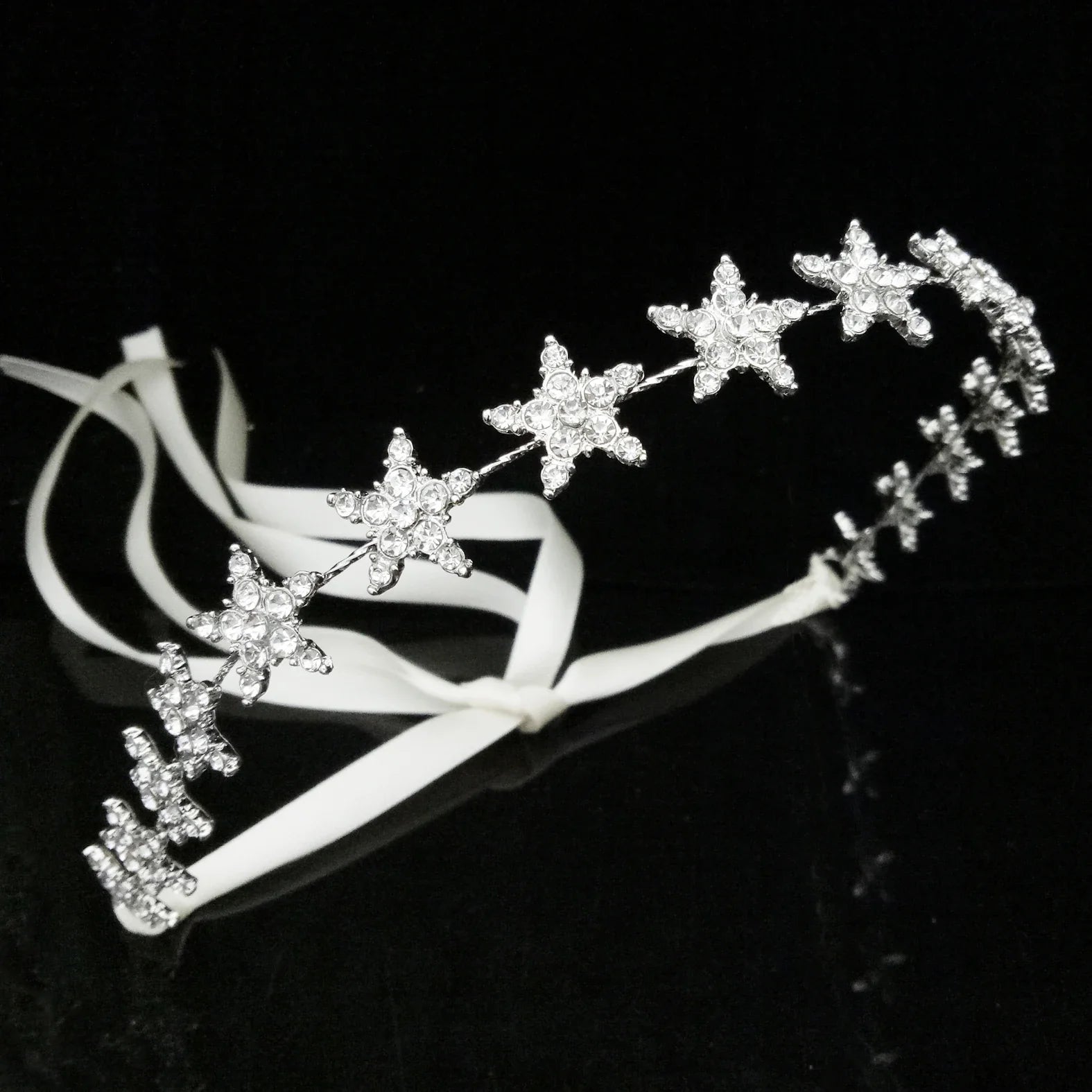 Crystal Star Tiara Crown Headband Hairpiece