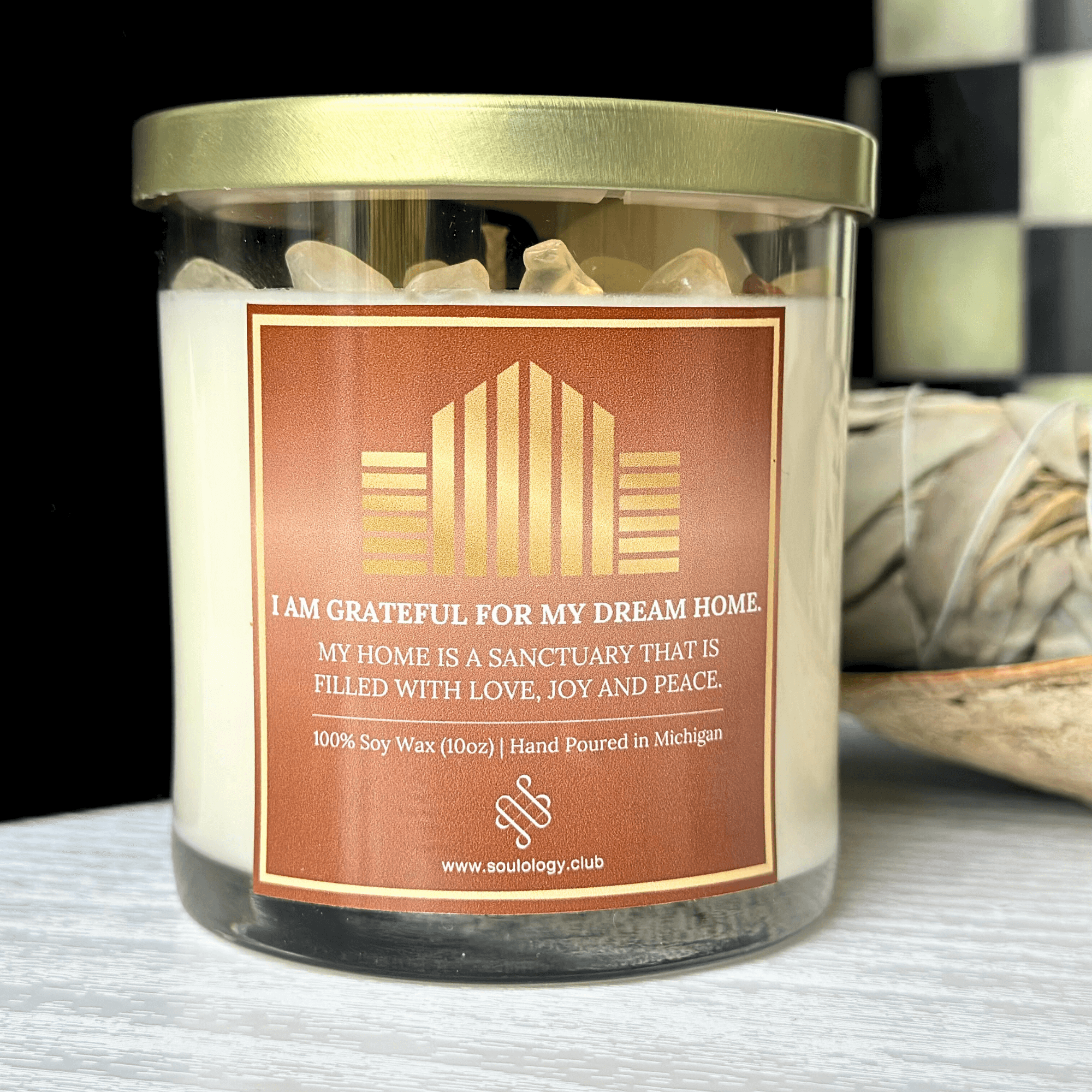 My Dream Home Crystal Candle