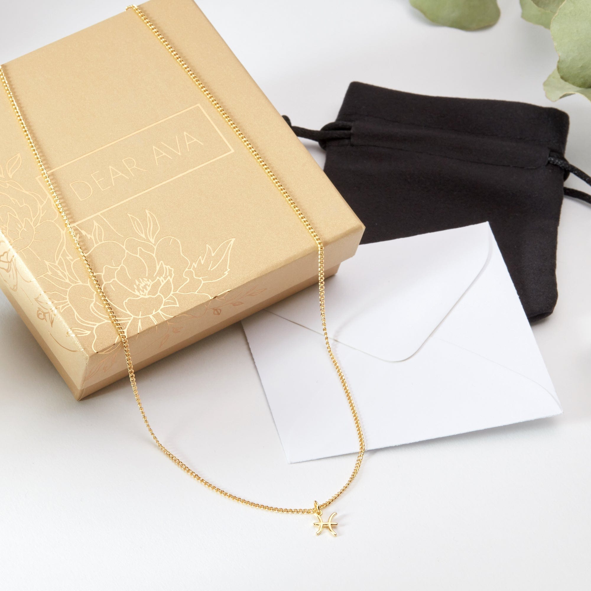 Celestial Pisces Zodiac Necklace