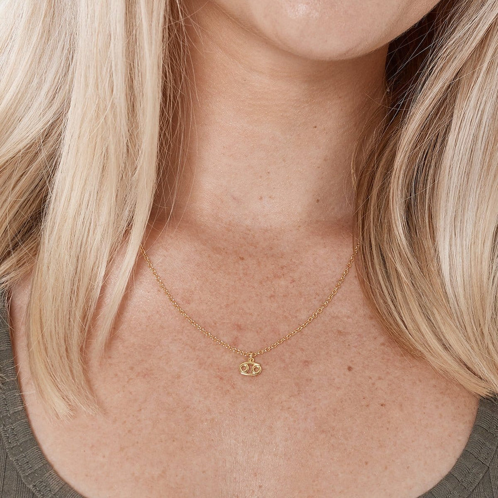 Starry Night Cancer Zodiac Necklace