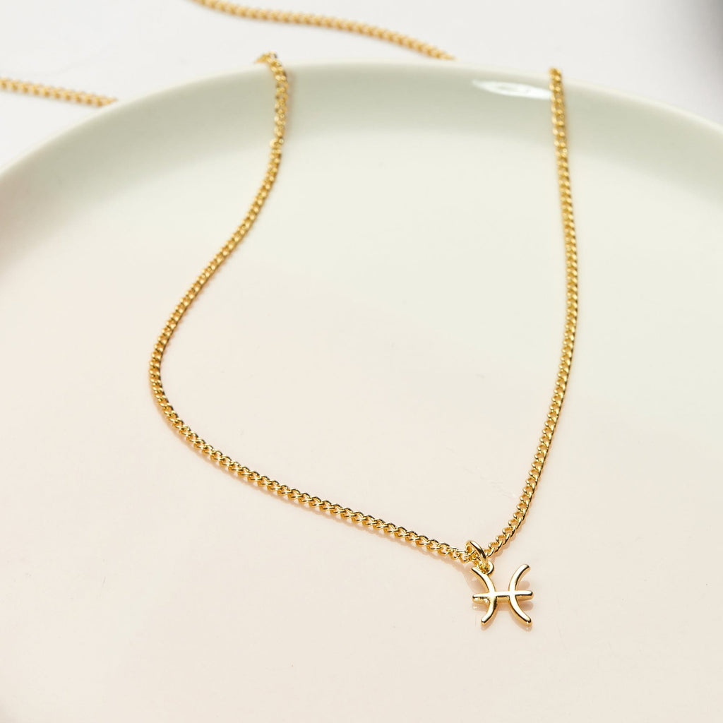 Starry Night Pisces Zodiac Necklace