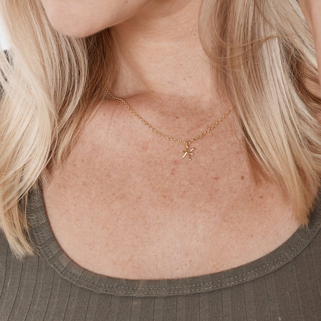 Starry Night Pisces Zodiac Necklace